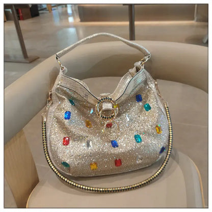 Luxury Genuine Leather Portable Women's Bag Leisure Large Capacity Diamond Tote Bag Shoulder Crossbody Bucket Bags Fashion 2026