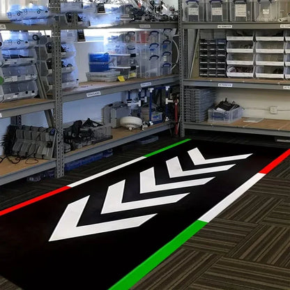 VIKAMA Motorcycle Carpet Garage Mat Oil Resistant And Wear-Resistant Motorcycle Display Mat Corridor Bedroom Carpet Home Decor