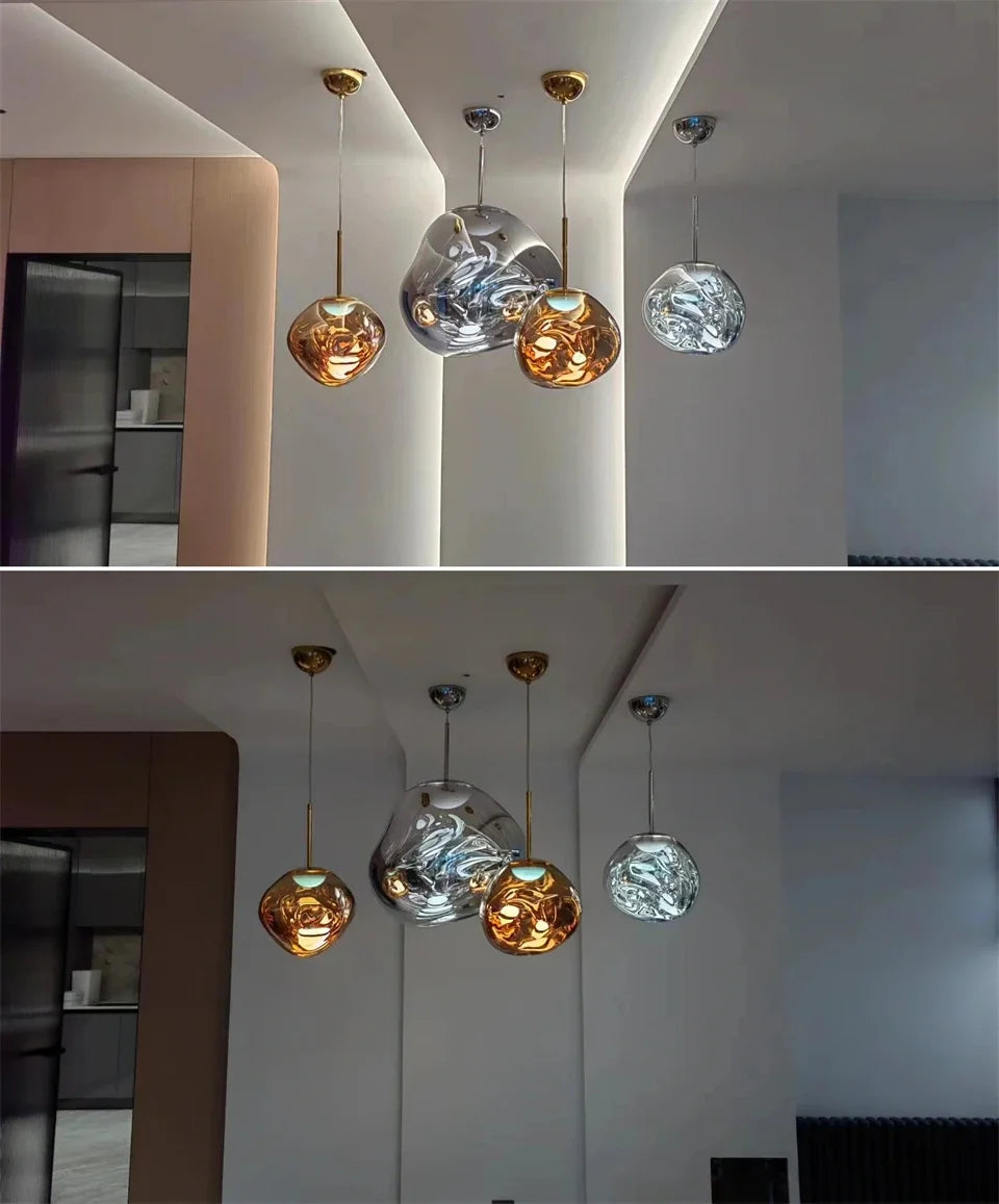 Nordic LED Lava Pendant Lights PVC Lighting Ideal for Living Room Indoor Decor Home Fixtures Loft Kitchen Hanging Lamp