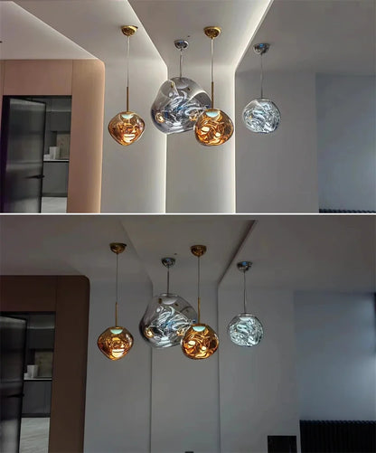 Nordic LED Lava Pendant Lights PVC Lighting Ideal for Living Room Indoor Decor Home Fixtures Loft Kitchen Hanging Lamp