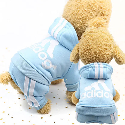 Four Legged Pet Dog Hoodie   Puppy Jumpsuit Letters Overalls for Small Medium Dogs Pomeranian Pajamas Winter Dog Jumpsuit