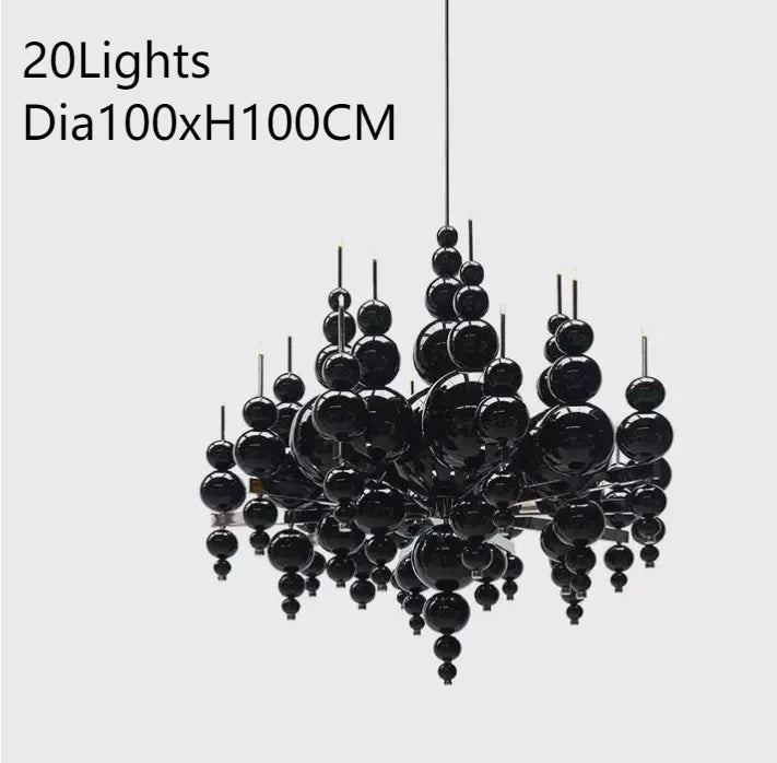 Modern Black Pendant Chandelier Lights For Dining Room Kitchen Living Room Bedroom Creative White Ceiling Chandelier