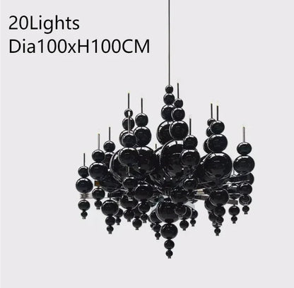Modern Black Pendant Chandelier Lights For Dining Room Kitchen Living Room Bedroom Creative White Ceiling Chandelier