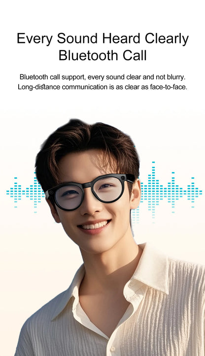 2026 New AI Smart Glasses 8MP Camera 1080P Video Shooting Real-time Translation SI BT Call Music Play Voice Recording Sunglasses