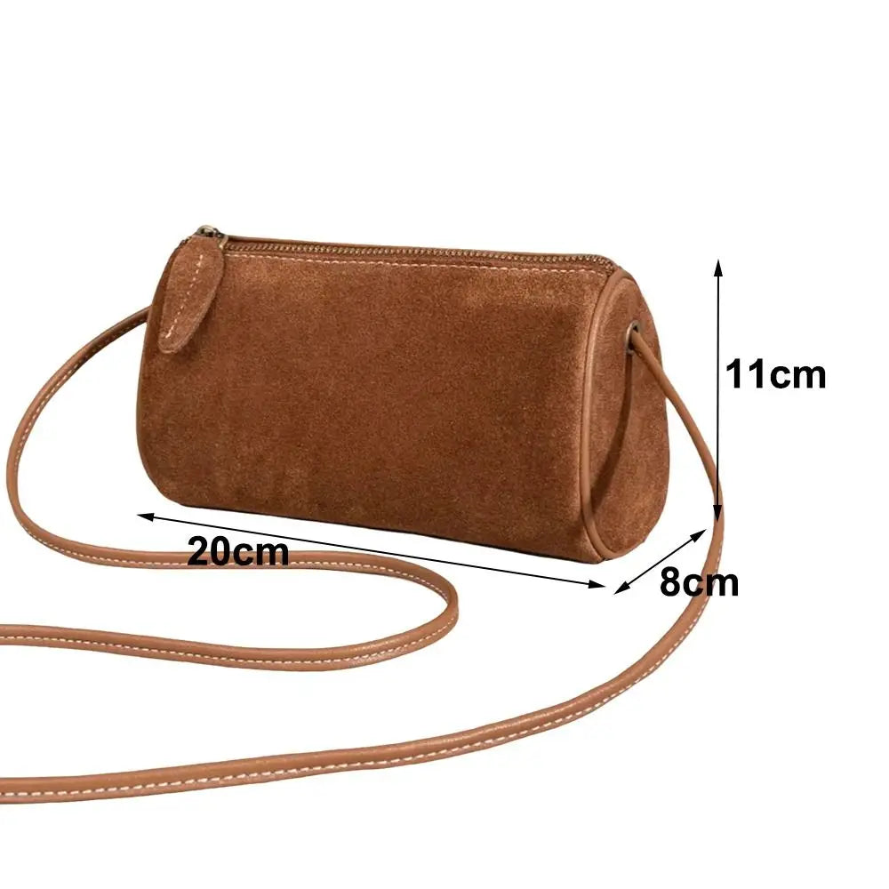 New Vintage Women Suede Handbag Elegant Casual Crossbody Bags Large Capacity Luxury Shoulder Bag for Ladies