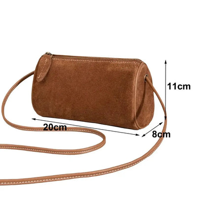 New Vintage Women Suede Handbag Elegant Casual Crossbody Bags Large Capacity Luxury Shoulder Bag for Ladies