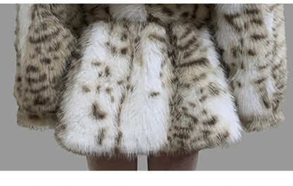 Nerazzurri Autumn Winter Colorful Oversized Thick Warm Hairy Faux Lynx lynx Fur Coat Women Sashes Luxury Fluffy Jacket Clothes