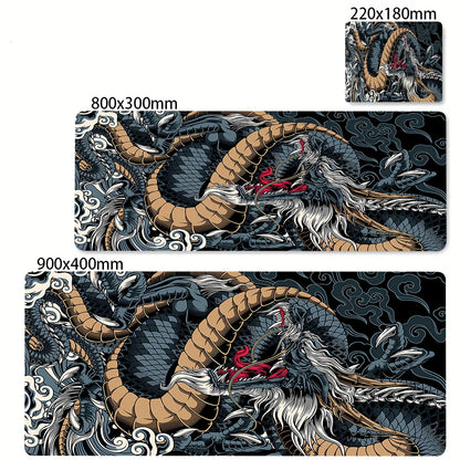 Black and White Dragon Mouse Pad Large Gaming Mousepads Computer Mousepad Mouse Mat 90x40cm Desk Pads For PC Keyboard Mats Table
