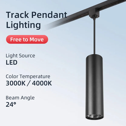 LED Track Pendant Lights 110-265V Chandelier Kitchen Led Ceiling Spotlight Dining Room Hanging Lamps For Living Room Home Decor
