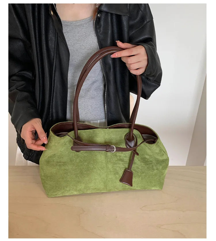 Women's PU Leather Shoulder Bag 2026 Winter New Fashion Retro Underarm Bag Luxury Brand Designer Handbags and Purses Tote Bags