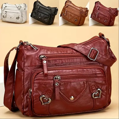 Multi Pocket Soft Leather Crossbody Bag Luxury Purses Handbags Women's Bag Designer Shoulder Messenger Bags for Women