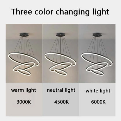 Modern led dining room chandeliers simple ring chandelier living bedroom Lights home indoor lighting decorative Pendant Lamps