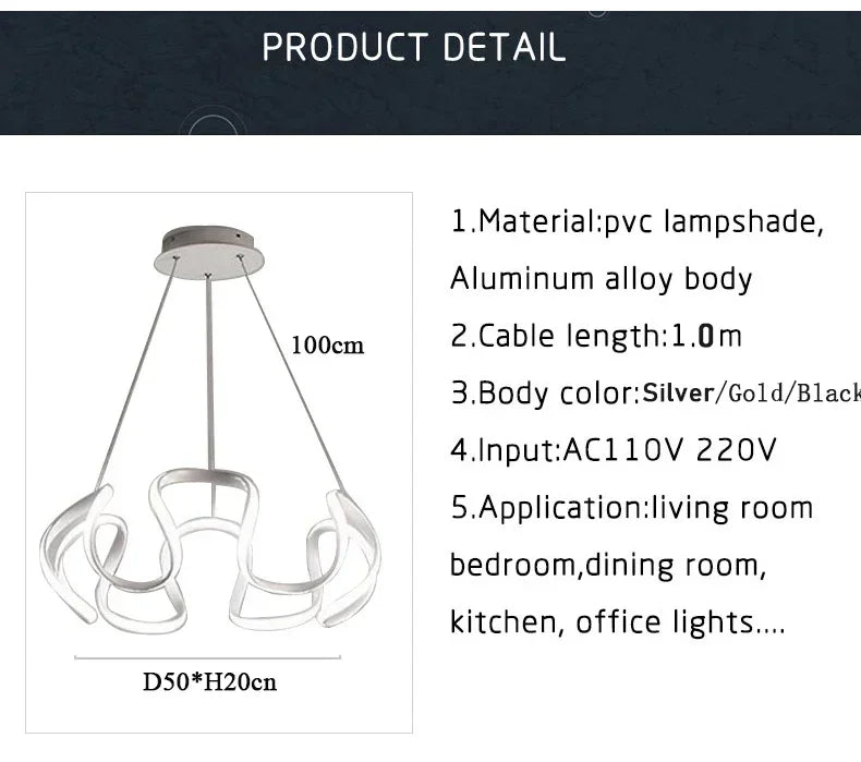 Modern Nordic LED Pendant Lights Minimalist Luxury Lamps for Living Dining BedRoom Home Decoration
