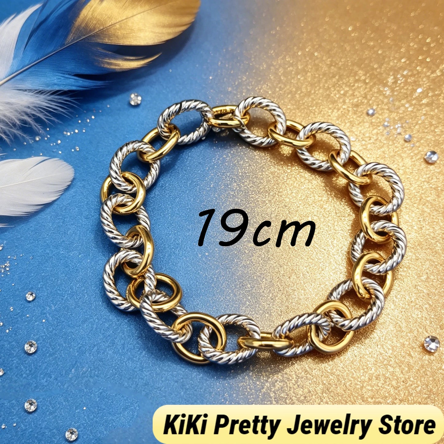 2026 New Dav High-Quality Bracelet Luxury Polished Gold Silver Tone Chain Bracelet Exquisite Craft Wrist Bangle for Formal Dinner & Dating