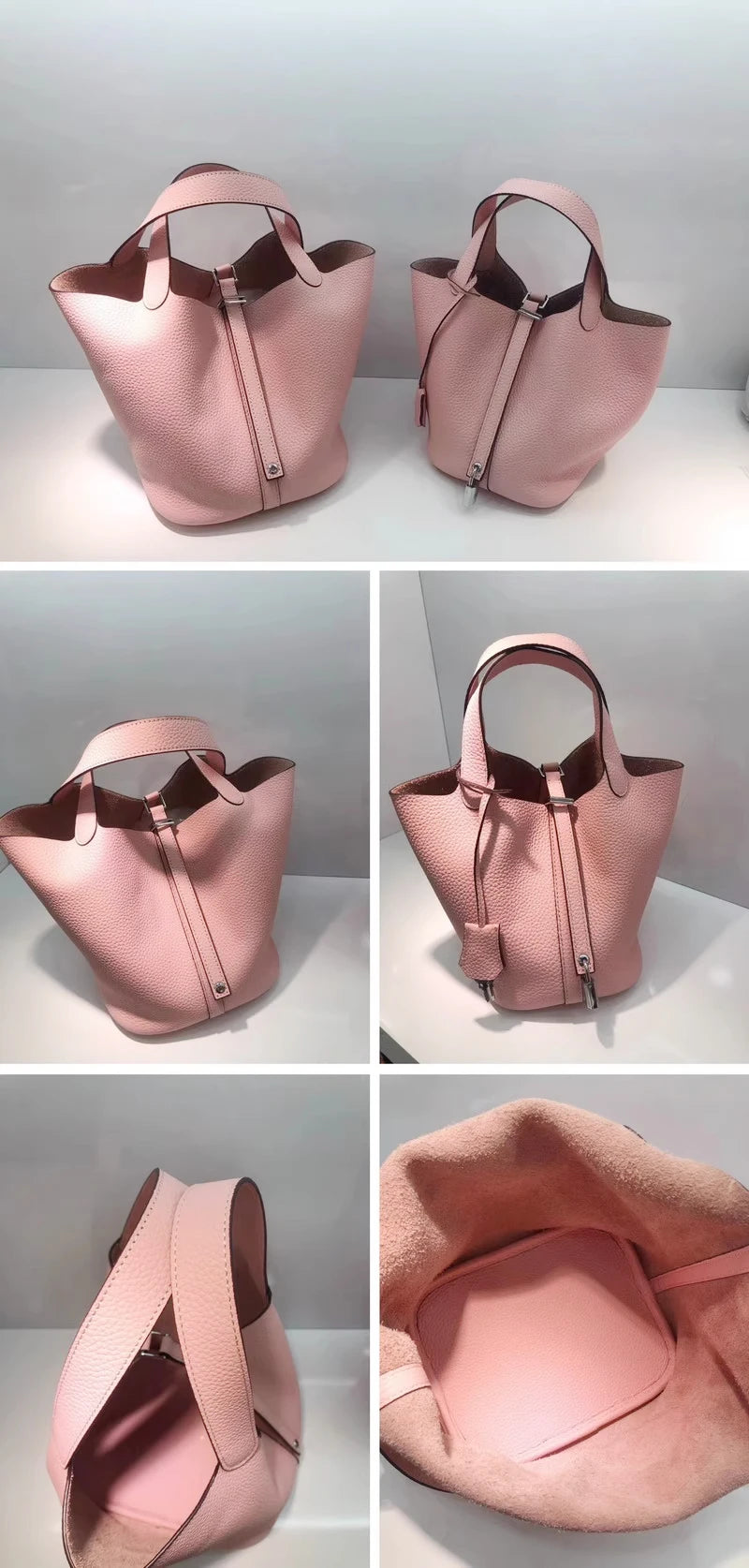 Women Bags Handbags Bucket Bag Real Leathe Fashion Tote Bag Genuine Leather Luxury Desginer Big Size Large Lady Hand Bags