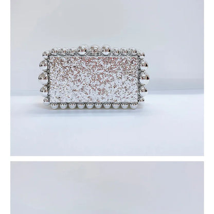 Luxury Design Shoulder Crossbody Bag Fashion New Evening Clutch Bag Ladies Handbag Acrylic Transparent Small Square Bag Female