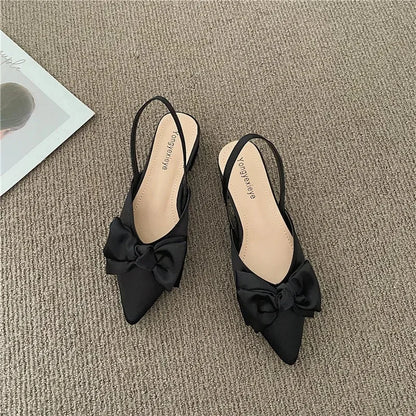 maogu Bow Polka Dot Pointed Toe Stiletto Sandals Luxury Sandals Women Designers Elegant Party Sandal 2023 Fashion Women Shoes 39