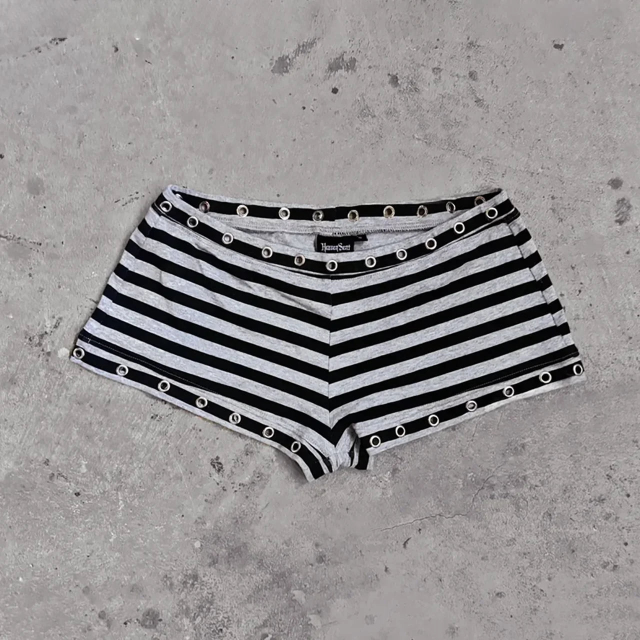Color blocked fashionable summer shorts Y2K sexy slim fit versatile low waist Gothic hip-hop street men's and women's suit emo