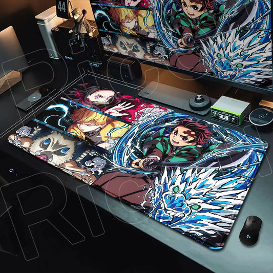 HD Printing Anime Mousepad Non-slip Rubber Base Office Deskmat XXL Student Writing Keyboard D-Demon Slayer Pc Gaming Accessories