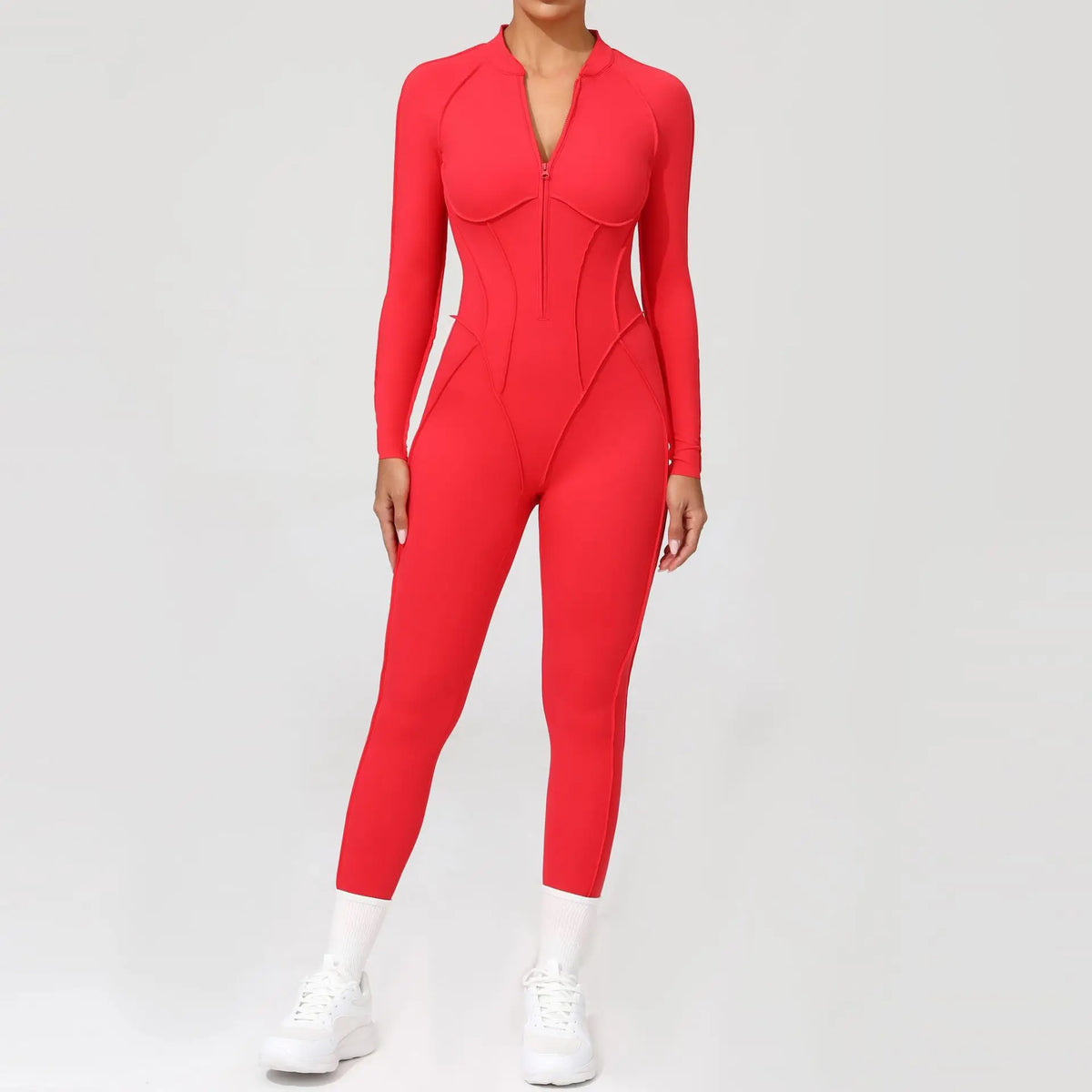 One Pieces Long Jumpsuits Sexy Womens Overalls Mono Streetwear Yellow Body Long Sleeves Woman Clothing Summer Gym Sportswear