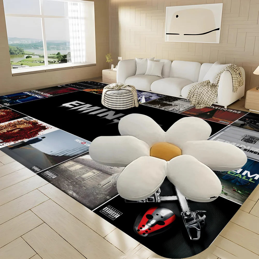 Rapper Eminem Door Mat Washable Non-Slip Living Room Sofa Chairs Area Mat Kitchen Bedside Area Rugs