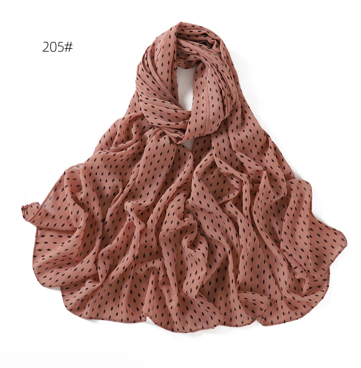 66 Colors Pearl Chiffon Printed Hijab Scarf New Fresh Small Floral Polka Dot Sunscreen Silk Scarf Shawl Turbans for Women Hijabs