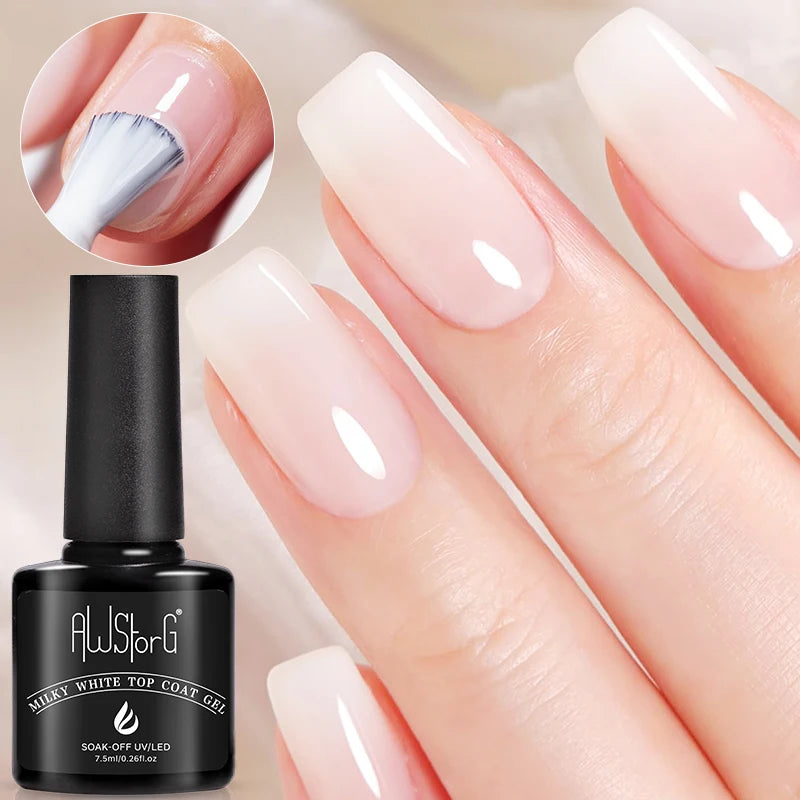 AWStorG 7.5ml Light Color Cat Eye Gel Nail Polish Pink Semi Permanent Glitter Magnetic Gel Soak Off UV LED Varnish Nail Art