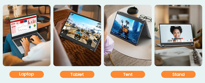 2 in 1 Laptop Computer,15.6" 8GB 256GB Touchscreen , AMD Ryzen R3 3200U, Radeon Vega 3, 1920x1080 FHD Display Blacklit Keyboard