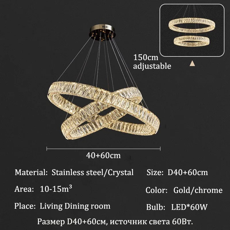 Luxury Crystal Chandeliers Dining Table Light Chandelier Ceiling Light Fixtures Lighting for Living Room Chandeliers Lights Lamp
