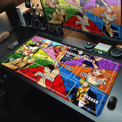 One Piece Zoro Luffy Card Battle Mat Opcg Single Player Board Game Card Battle Cards Pad 60X35cm Playmat PC Extended Mousepad