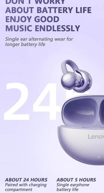 Original Lenovo TA410 Bone Conduction Wireless Earphones OWS 5.4 Bluetooth Headphones Stereo Music Call Noise Cancelling Earbuds