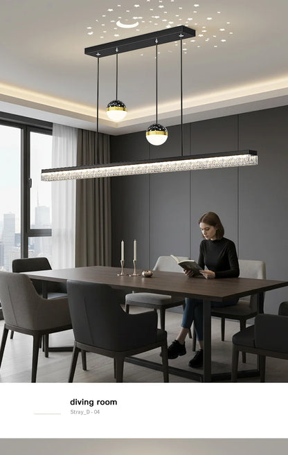New Model Living Room Starlight Ceiling Lamp - Round Design Luxurious And High-End Modern And Minimalist Style Whirlwind Effect