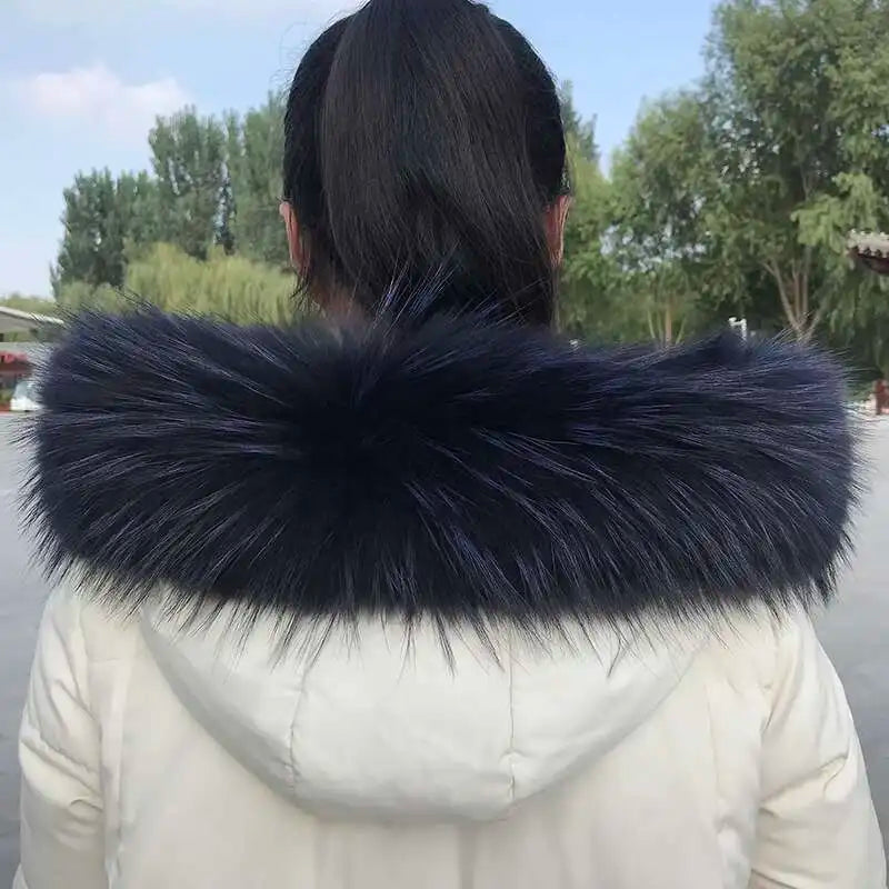 2025 Winter Raccoon Fur Collar Women Men Luxury Natural Fur Hood Trim Decors For Coat Jacket  Genuine Real Fur Shawls Scarves