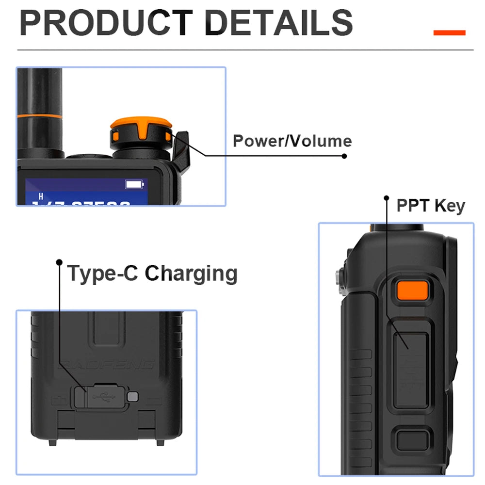 2026 Baofeng UV-K5 Plus Walkie Talkie 12W High Capacity AM FM Two Way Radio Full Band LCD 999CH Frequency Copy NOAA Noise Reduce
