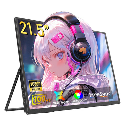 AHXJKA Portable Monitors 21.5/23.8/24.5 Inch 100sRGB Gaming phone Mobile Laptop Extender Second Screen For Steaam/PS4/5/TV/XBox