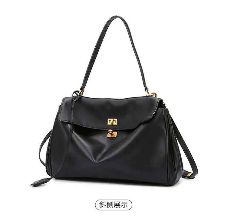 Luxury Fashion Leather Women's Tote Bag Lazy Bag Rodeo Briefcase Handbag Underarm Bags Large Capacity Crossbody Shoulder Bag