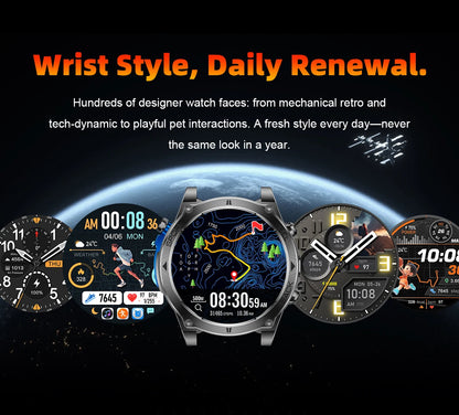 2026 New Military T-RX4 Ultra GPS Smart Watch Men 10ATM Waterproof Compass Flashlight Bluetooth Call Sports tracker Smartwatch