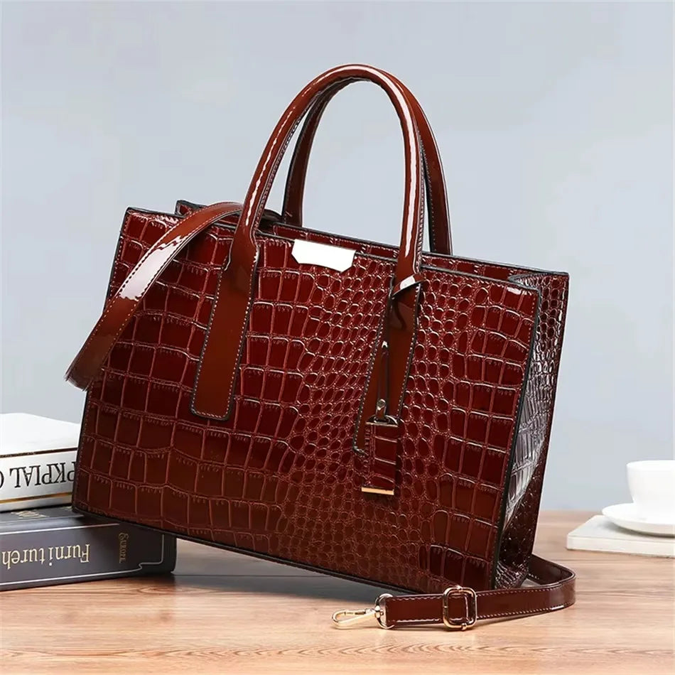 Genuine Soft Pu Leather Handbags for Women Vintage Shoulder Tote Bag Luxury Designer Ladies Large Capacity Purse Bags Sac A Main
