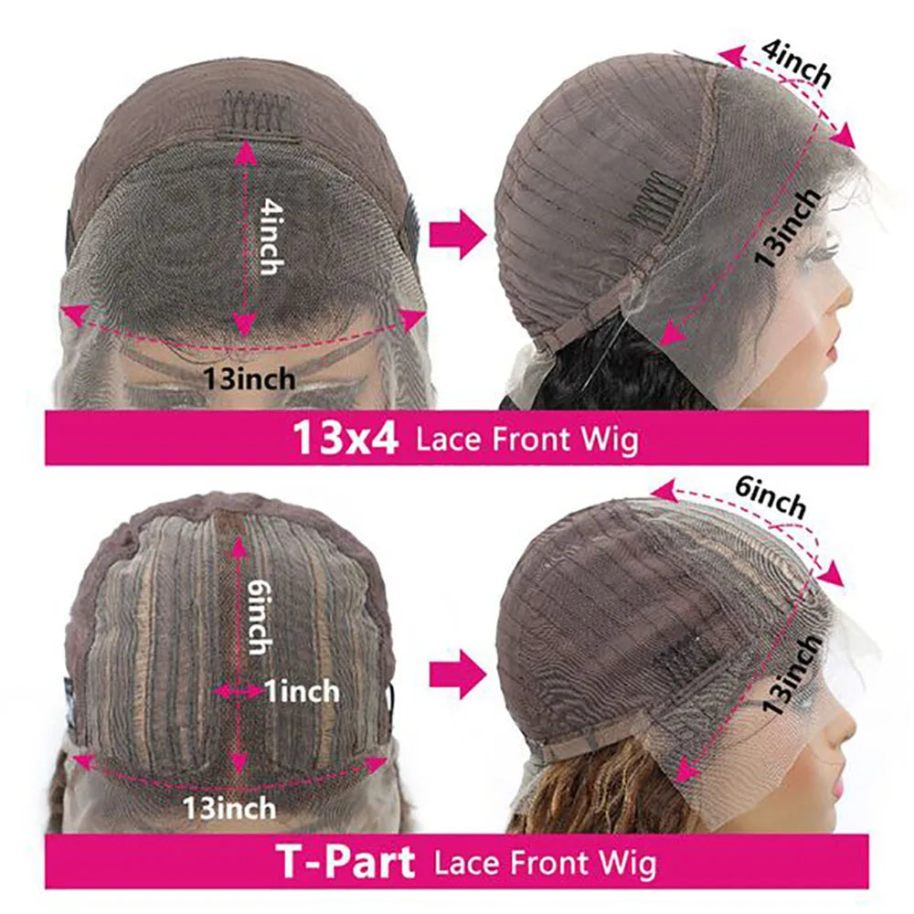 Deep Wave 13x4 Lace Front Wigs Human Hair 4x4 Glueless Transparent Lace Frontal Wig 13x6 T Part Lace Human Hair Wigs For Women