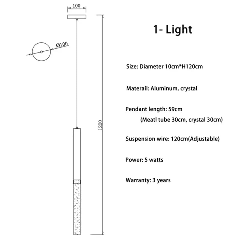 Nordic Minimalist Indoor Pendant Light Fixture Modern Ceiling Crystal Led Chandelier Long Hanging Lamp for Staircase Living Room