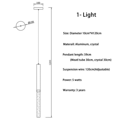 Nordic Minimalist Indoor Pendant Light Fixture Modern Ceiling Crystal Led Chandelier Long Hanging Lamp for Staircase Living Room