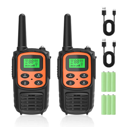 2PCS Kids Portable Outdoor Children Two Way Radio UHF Receiver Walkie-Talkie Radio Comunicador Mini Walkie Talkie For Boys Girls