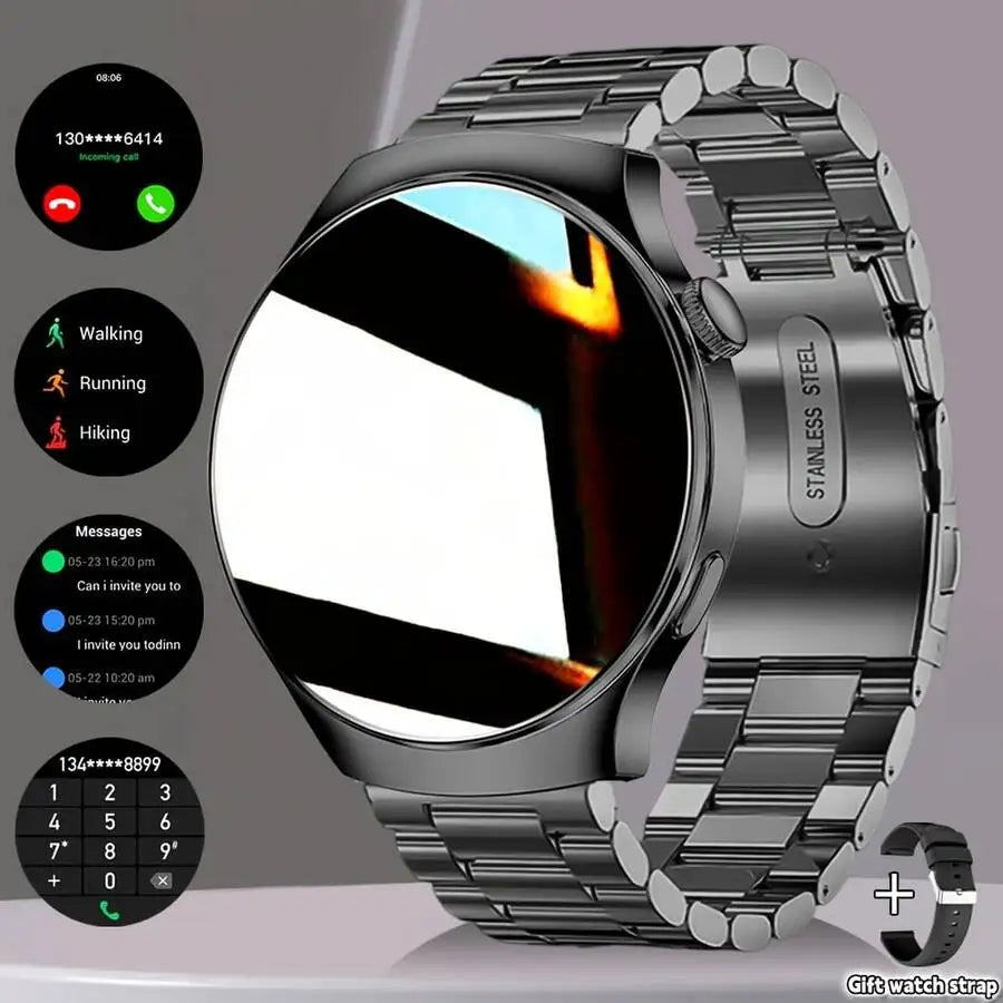 Smartwatch, 1.83-Inch Multifunctional Sports Smartwatch, Featuring Wireless Calling/Music, Message Notifications, Pedometer,
