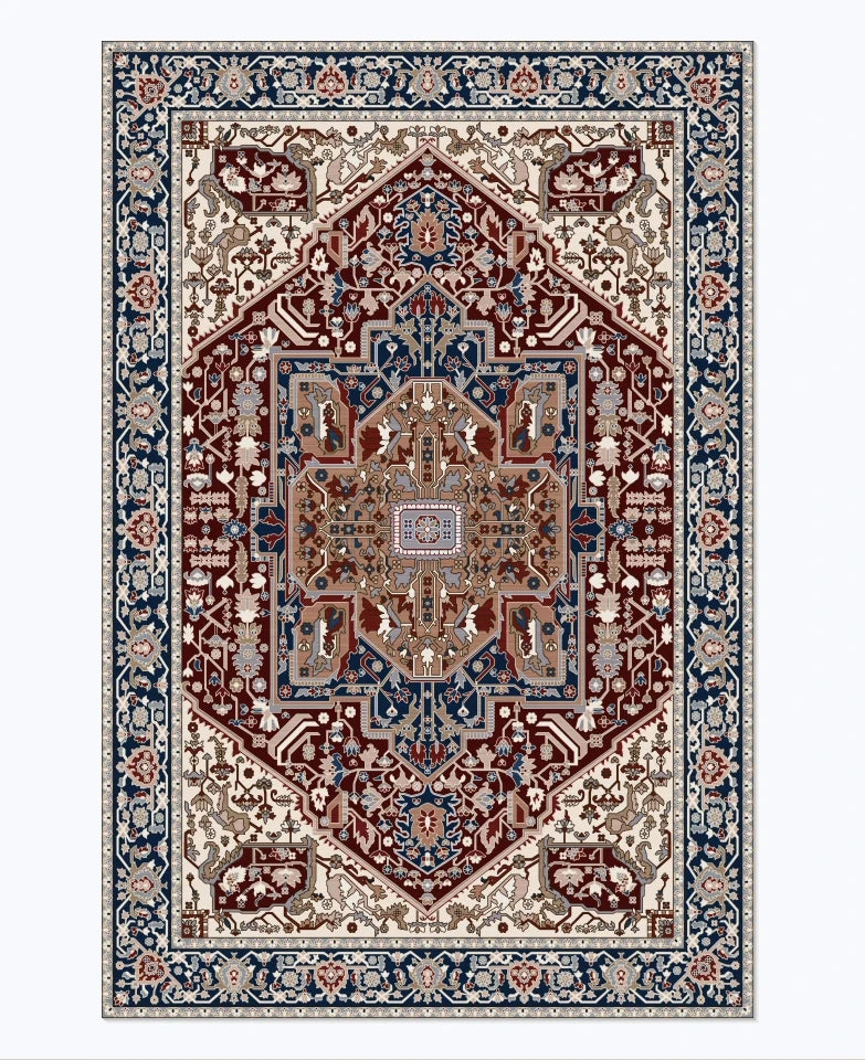 American Retro Style Rugs for Bedroom Large Area Living Room Decoration Anti-slip Carpet Washable Lounge Floor Mat Home Soft Rug