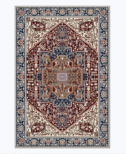 American Retro Style Rugs for Bedroom Large Area Living Room Decoration Anti-slip Carpet Washable Lounge Floor Mat Home Soft Rug