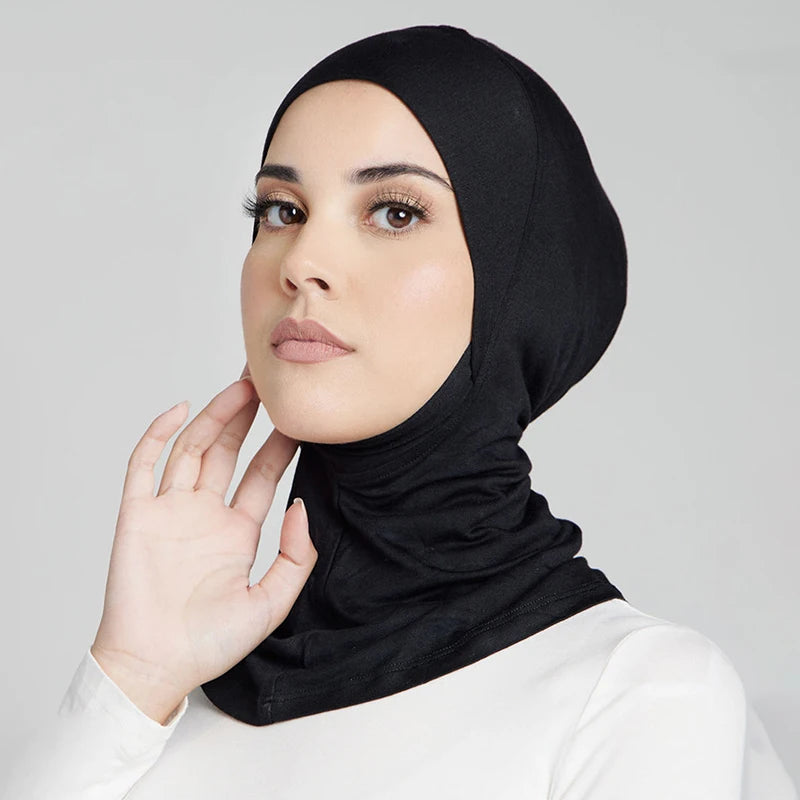 Muslim Inner Cap Hijab For Women Solid Underscarf Hijab Undercap Scarf Turban Hat Islamic Muslim Hijabs Ready To Wear Headcover