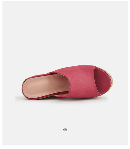 11CM Super High Heels Platform Sandals Women Wedges Open Toe Shoes Ladies Summer Slip On Slippers Beach Slides Femmes Sandalias