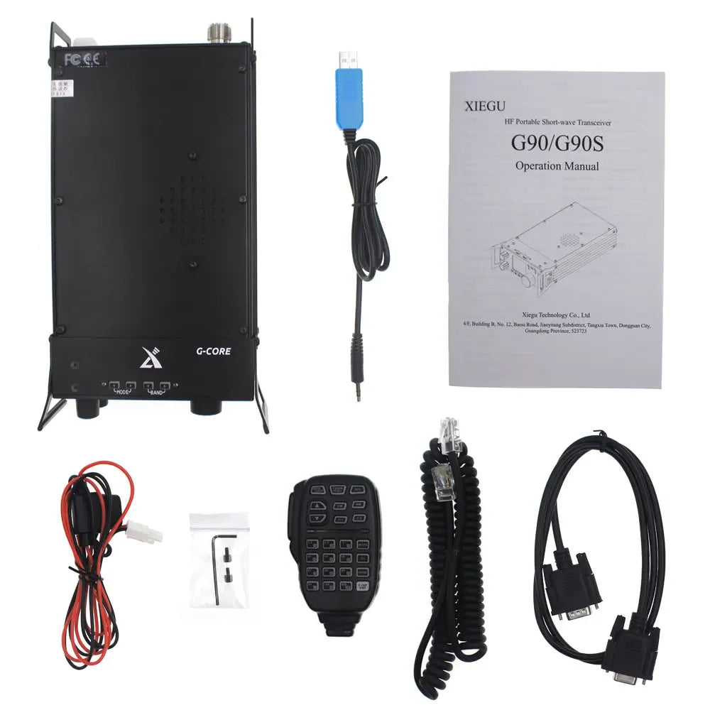 Newest Xiegu G90 20W SSB/CW/AM/FM 0.5-30MHz HF Amateur Radios SDR Structure Built-in Auto Antenna Tuner Short Wave HF Transceive
