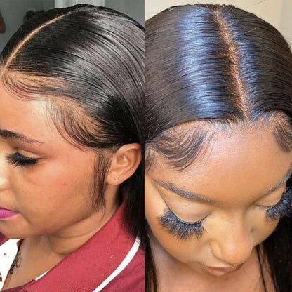 2026 new Bone Straight Short Bob Wigs Glueless Human Hair Wigs Transparent Lace Frontal Wig for Women Pre Plucked