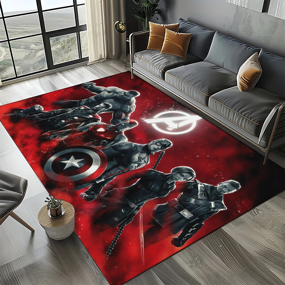 3D Marvel 27 Style Venom Captain SuperHero Carpet Rug for Bedroom Living Room Home Sofa Decoration,kids Large Decor Floor Mat HD